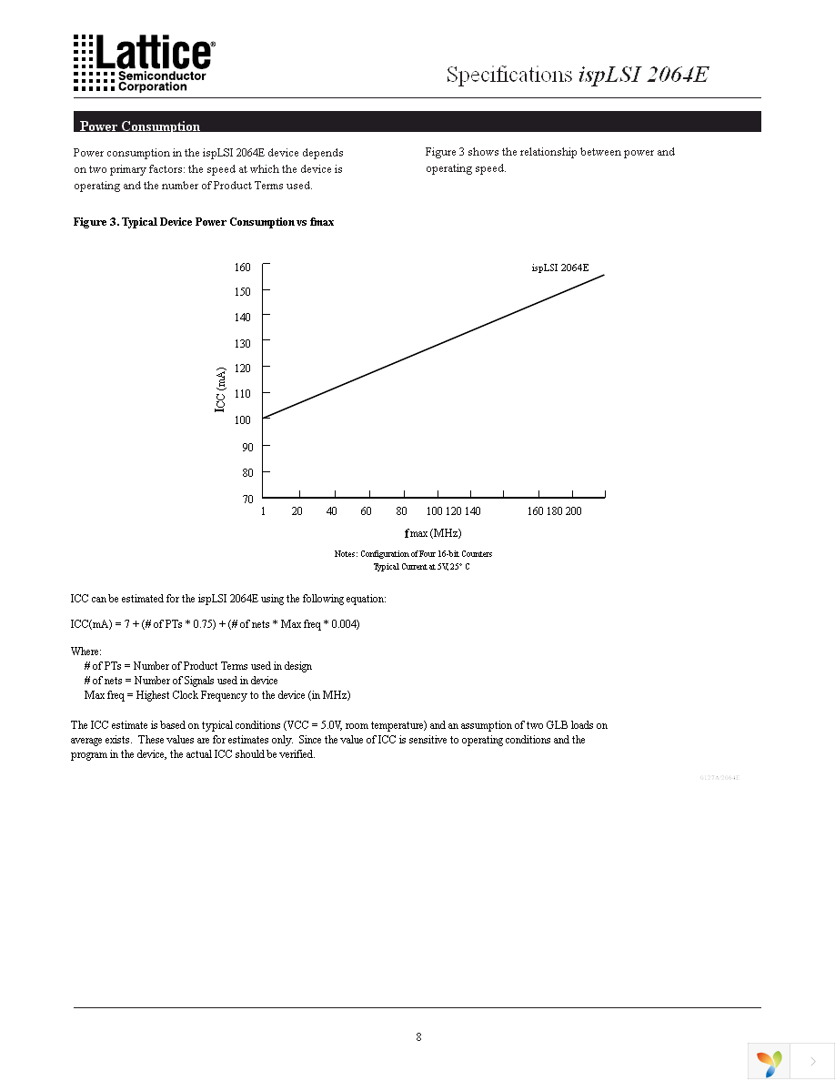 ISPLSI 2064E-100LT100 Page 8